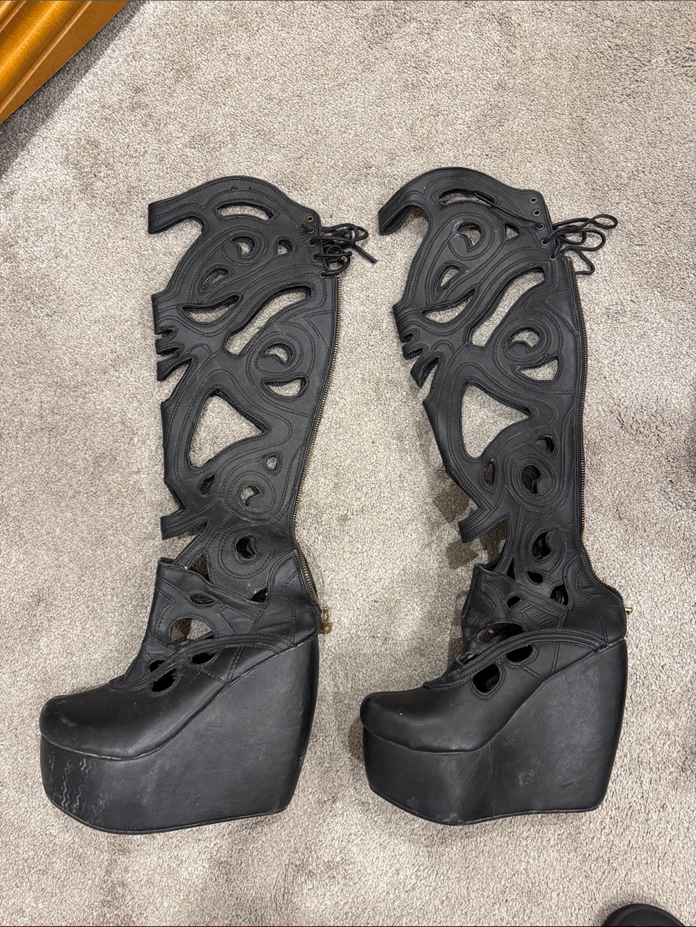 Gelareh Designs Butterfly boots - Gladiator Wedge Boots - Women